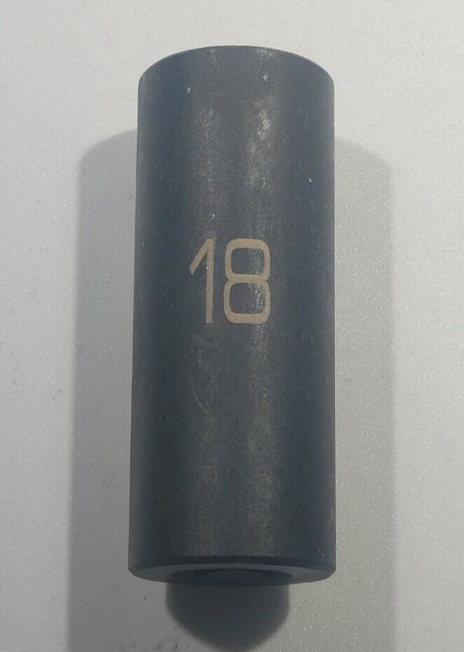 MATCO TOOLS "ADV" BDP18M6V, 3/8" DRIVE, 18MM. IMPACT SOCKET, 2.4" DEEP, 6 POINT.