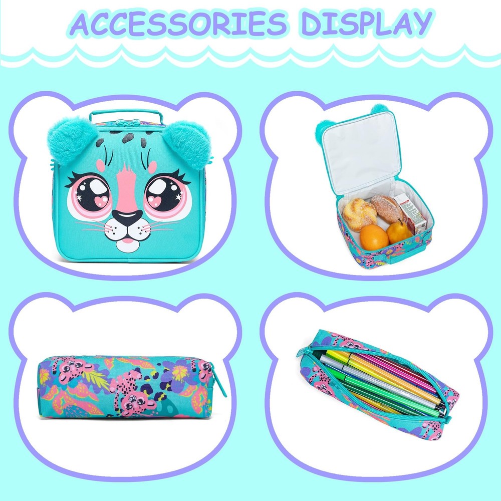 Rolling Backpack for Girls Backpacks with Wheels for Elementary School Studen...