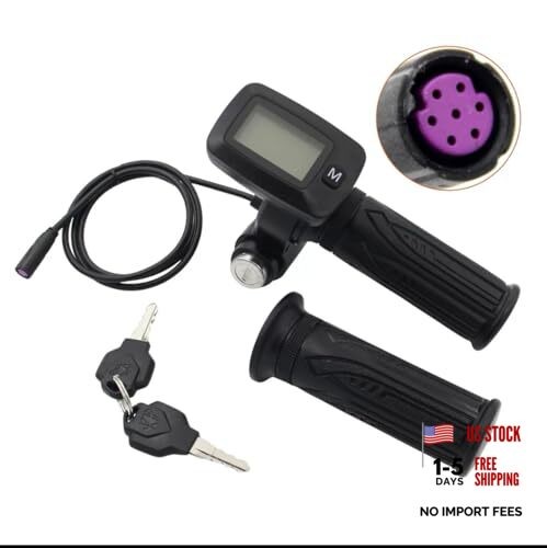 48V Speedometer Throttle, with M Key Button, Integrated Display Throttle