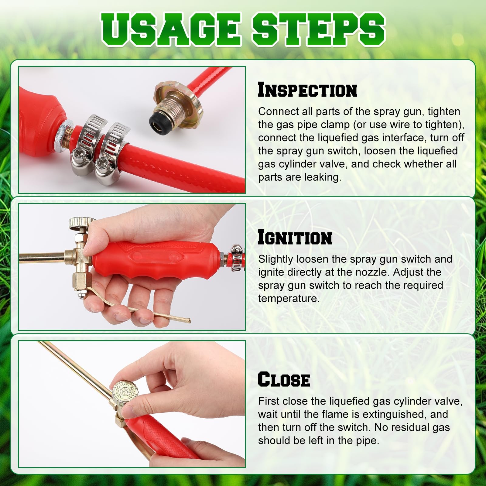 2025 New Propane Torch Weed Burner Kit, Portable Garden Weed Burner Torch, Hi...