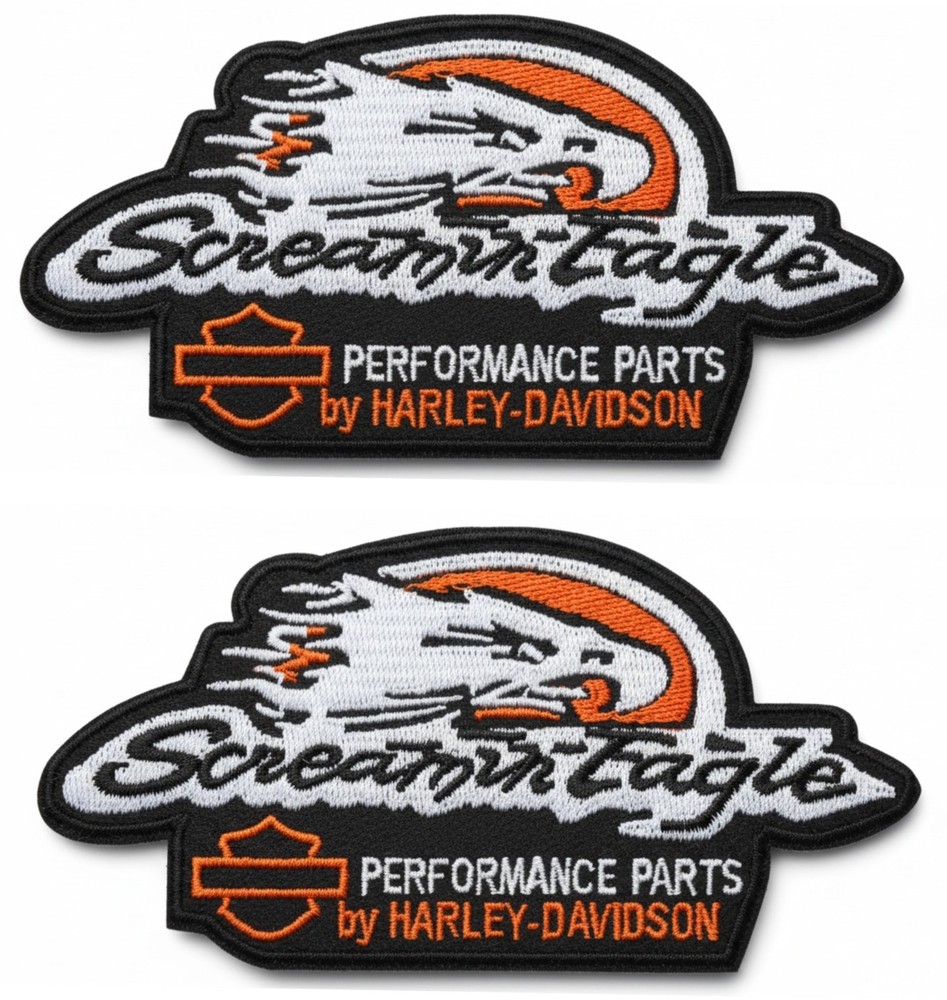 Harley Davidson Screamin Eagle MC Embroidered Patch  - 2pc  5"x 2.5"