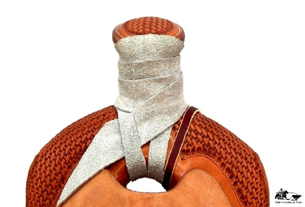 Mule Hide Working Cowboy Horn Wrap Pearl-Chrome Cowhide 1-3/8" x 46" Eddys Tack