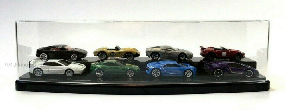 Hot Wheels Display Case Large Clear Acrylic Plastic Box Dust Proof Step 13" x 4"