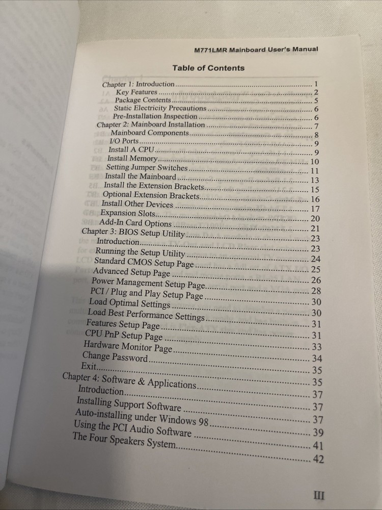PC133 Socket 370 USER MANUAL Systemboard M771LMR