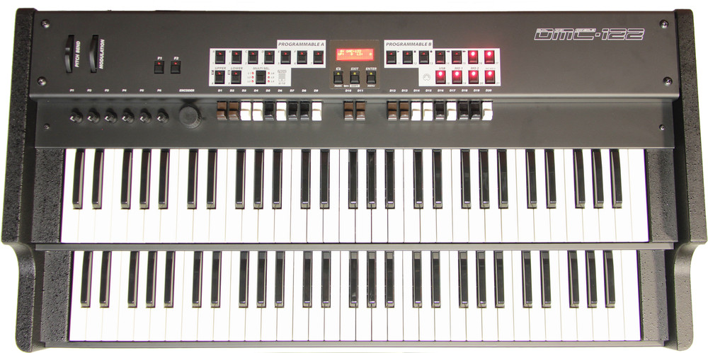 GSI DMC-122 Programmable Dual Manual MIDI Keyboard Controller w/Drawbars - Clean