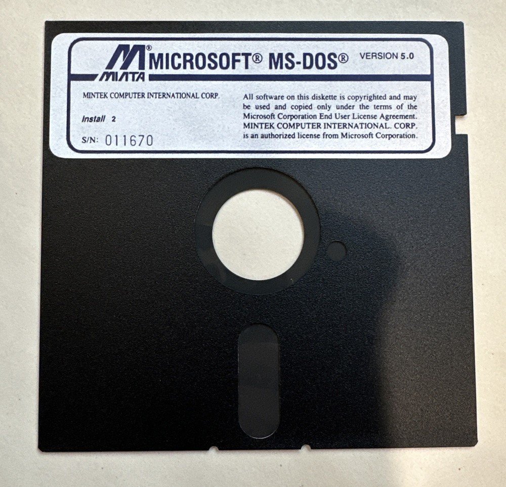 Microsoft MS-DOS 5.0 Operating System 1989 Complete In Box