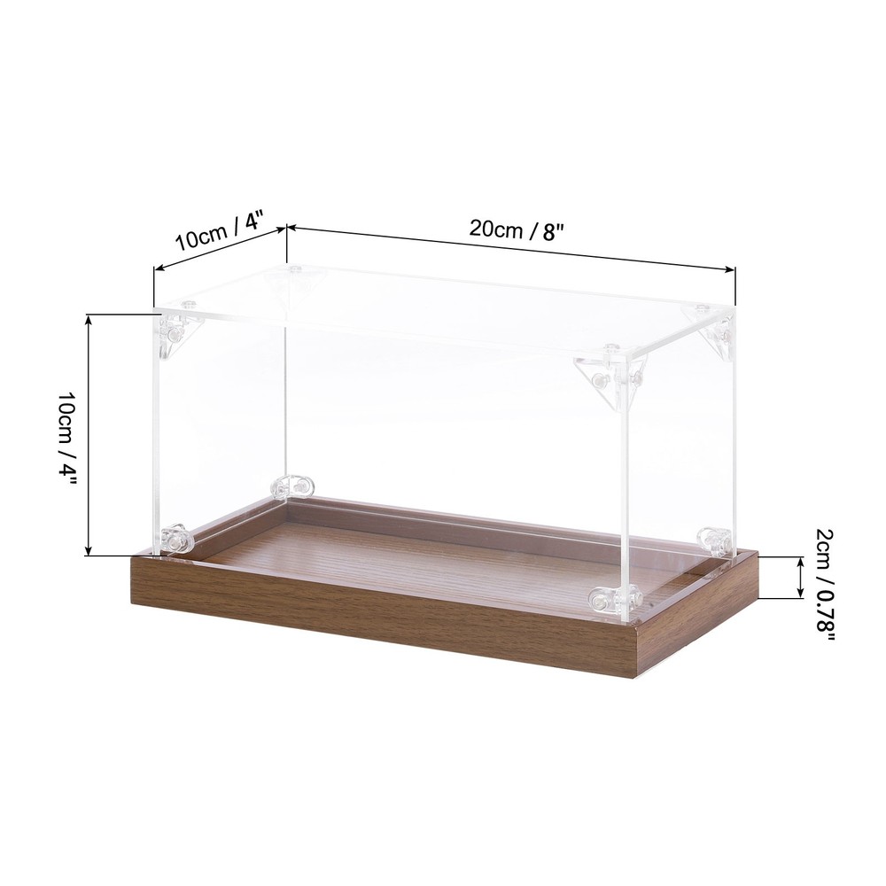 Acrylic Display Case, 8''x4''x4'' Clear Display Box Assemble Dustproof