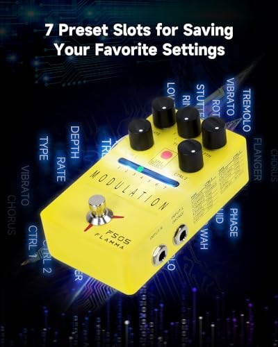 FLAMMA FS05 Multi Modulation Guitar Pedal 11 Effects Stereo Buffered Bypass