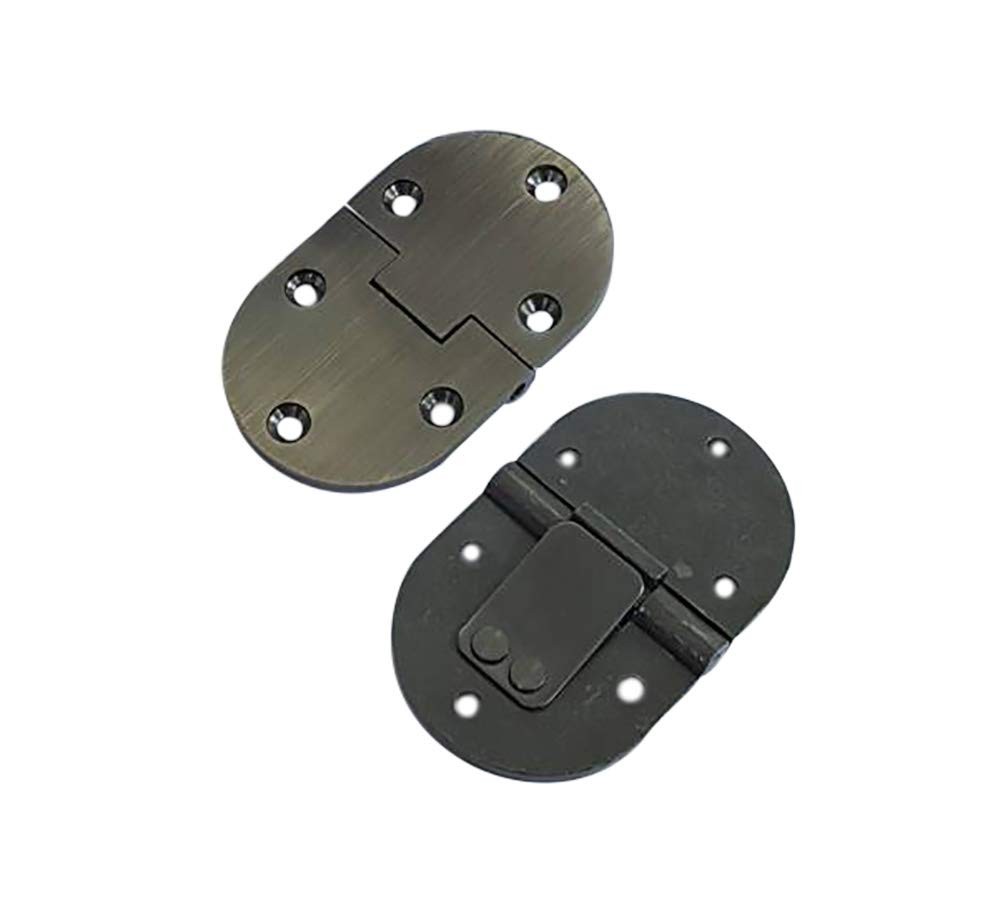 QCAA Solid Brass Butler Tray, 2 Pack (2-1/2"x1-1/2"), Brushed Antique