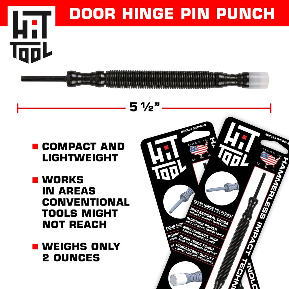 HIT Tool Door Hinge Punch & Nylon Hammer Combination Hammerless Spring Tool