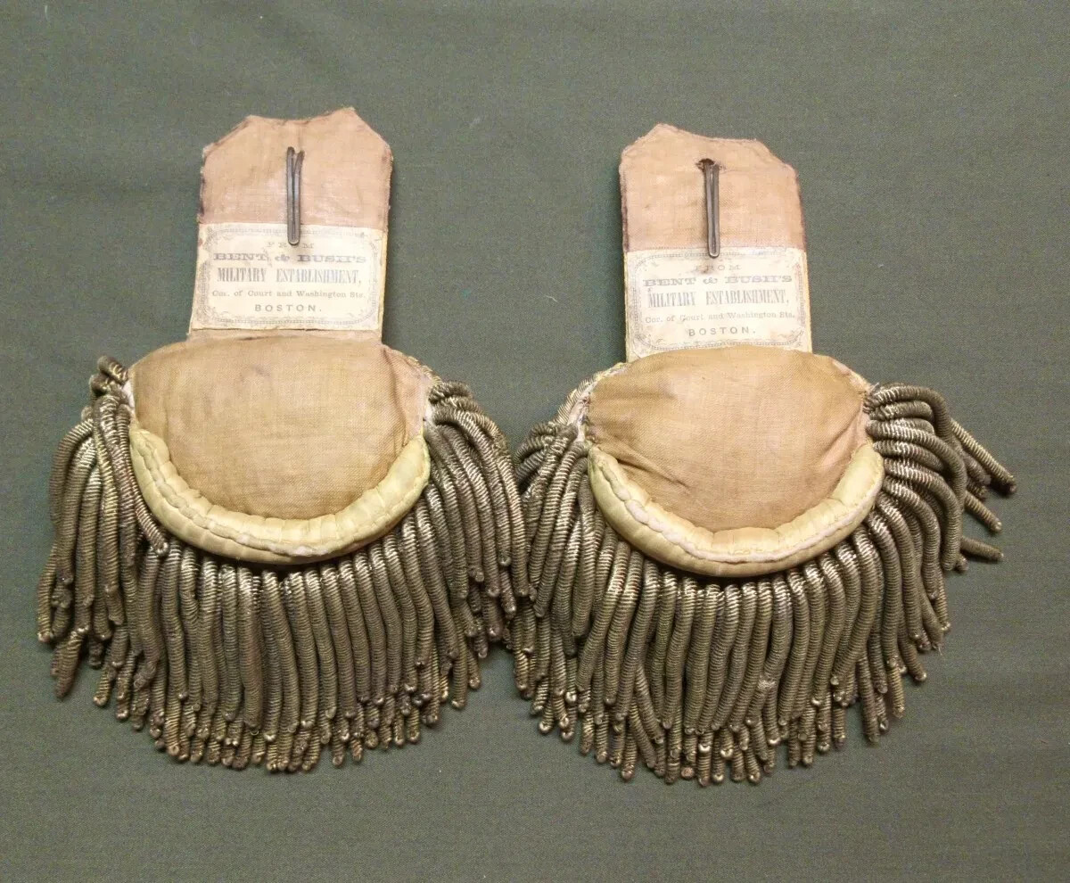 Pre Civil War Company Grade Epaulettes Made by Bent & Bush - Boston