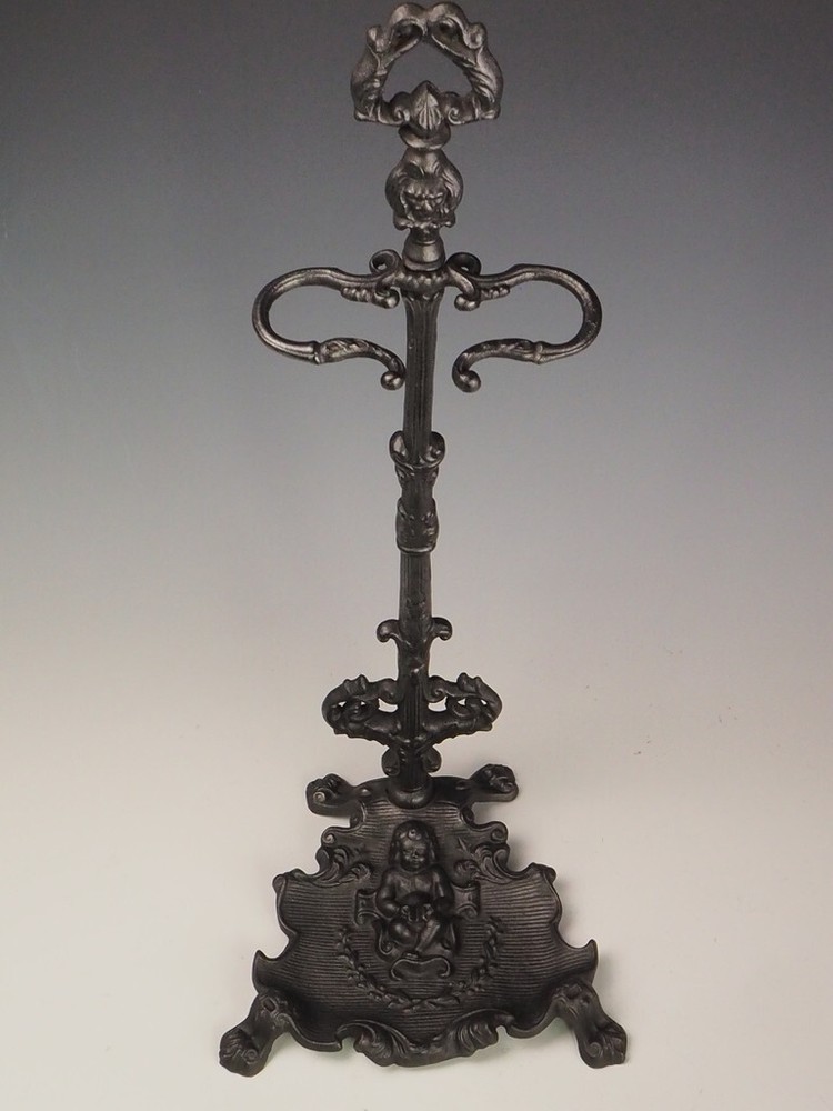 Antique Cast Iron Fireside Tool Stand | Cherub Design