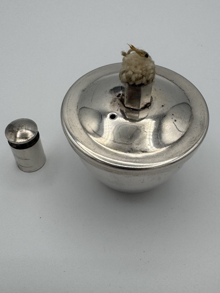 Vintage PAM Italy Silverplate Brandy Snifter Warmer With Glass