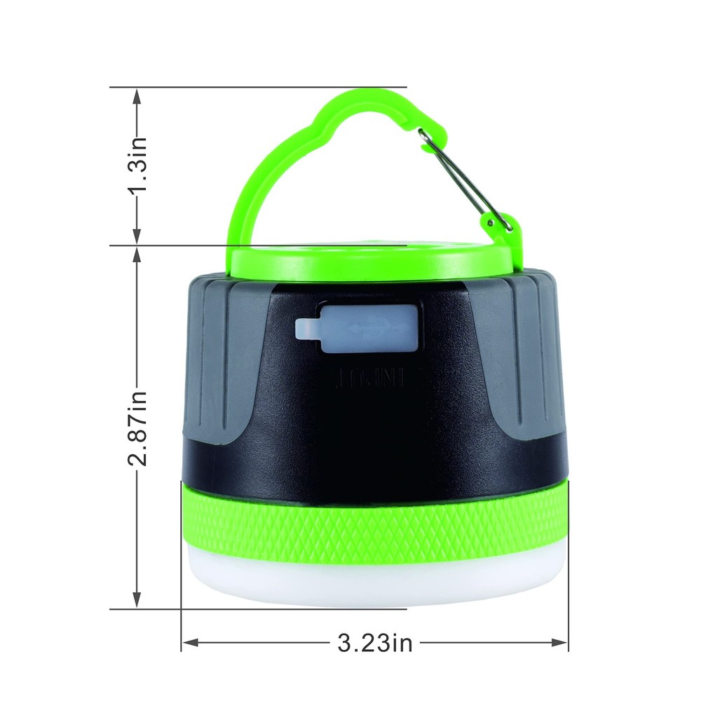 LIT-PaTH LED Camping Lantern, Rechargeable Light with 1-Pack, Large-green