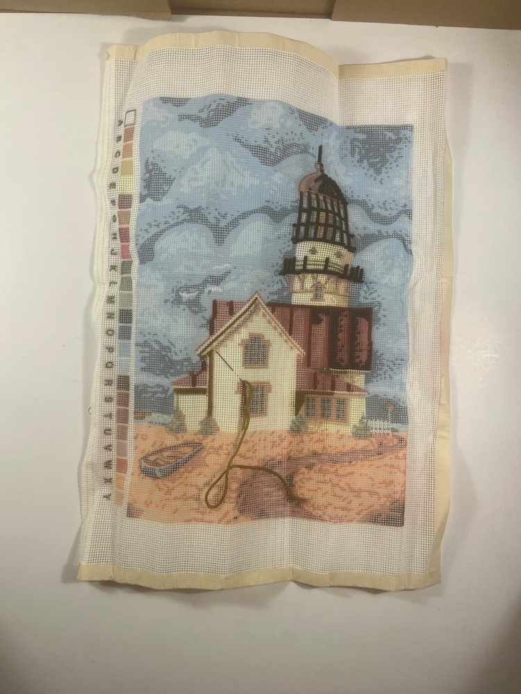 Elsa Williams Needlepoint Kit #06397 "Sea the Light" - Started
