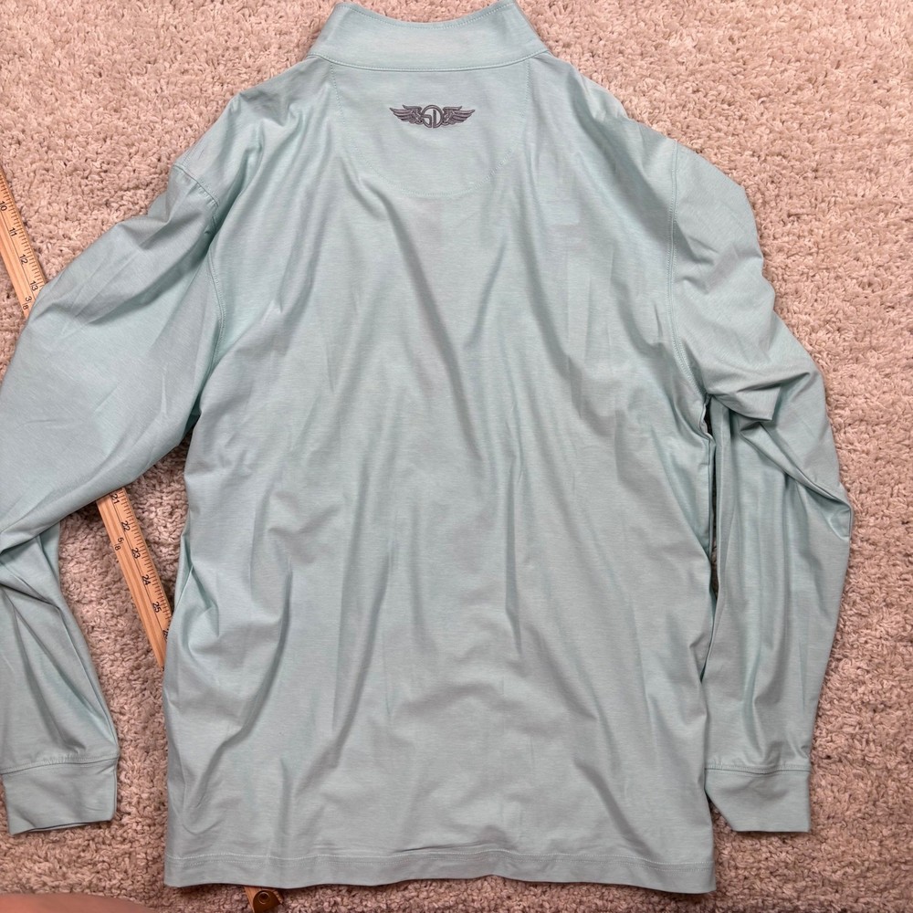 Straight Down Crusher Quarter Zip Men Medium Mint Green NWT Performance Golfcore