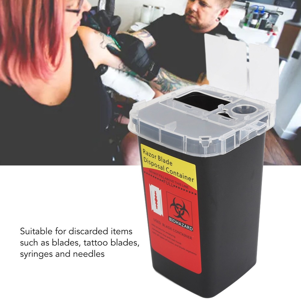 2pcs Blade Disposal Container Case Openable Cover Waste Blades Storage Box WT