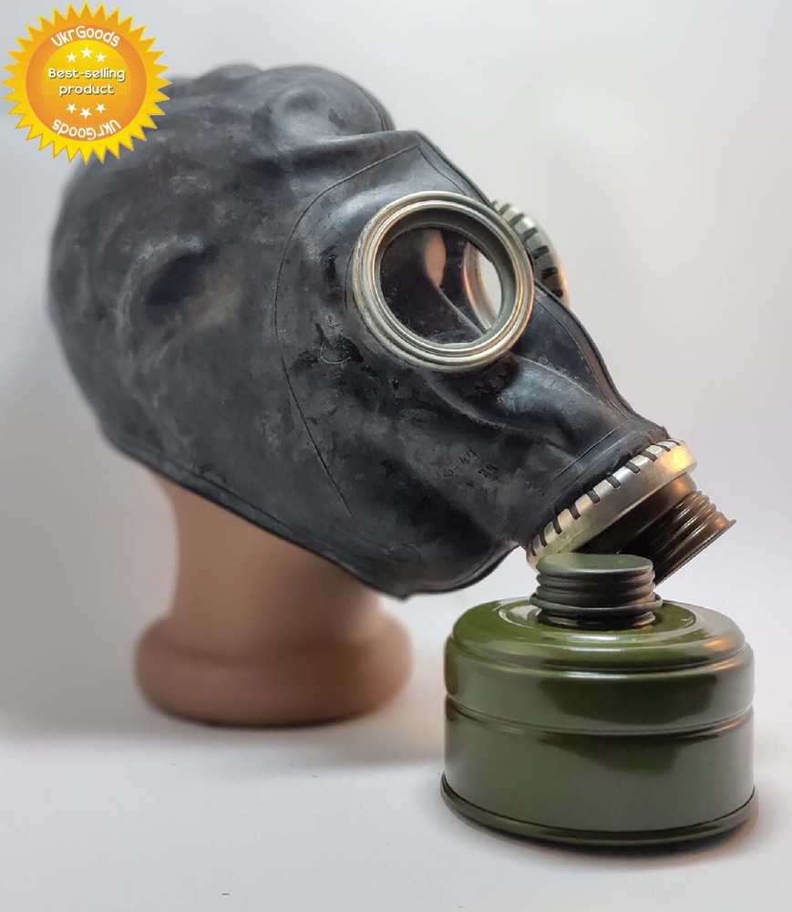 Black Gas mask GP-5 + Filter Size-2 Medium Soviet USSR Authentic New Cosplay