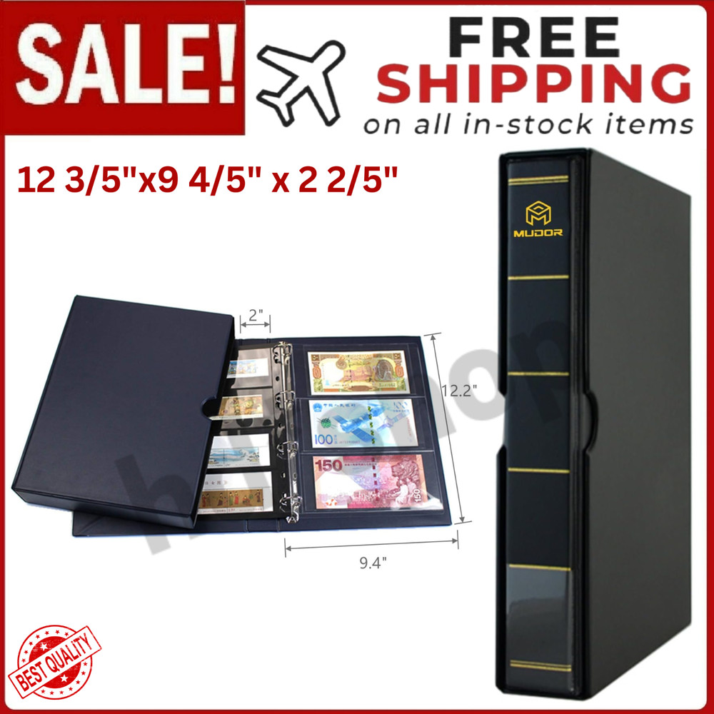 MUDOR Empty Stamp Albums Stockbook for Professional Collectors, Classic Binder w