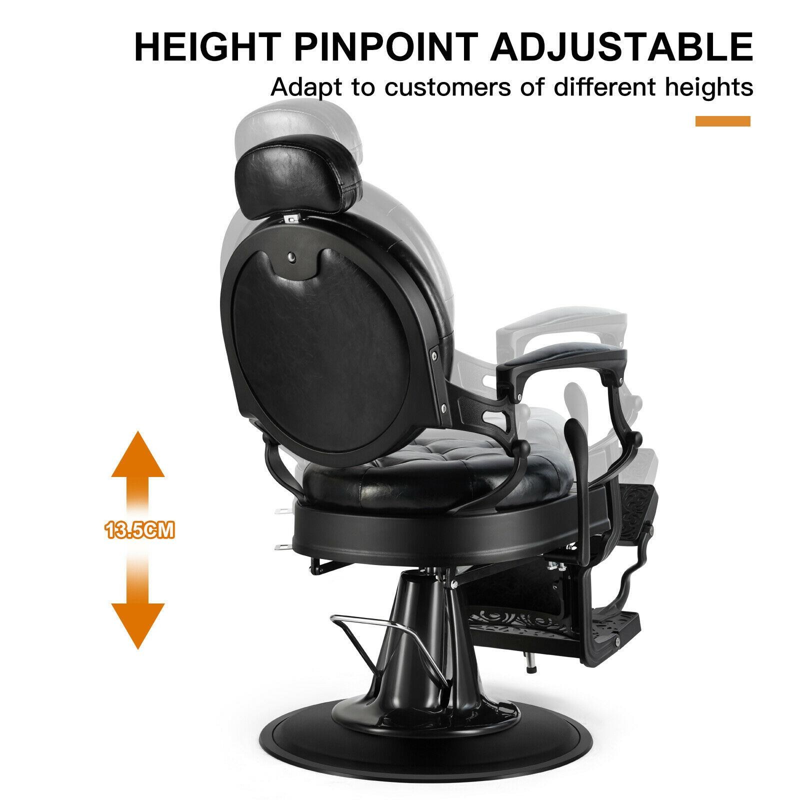 Vintage HeavyDuty Hydraulic Barber Chair All Purpose Recline Beauty SalonStyling