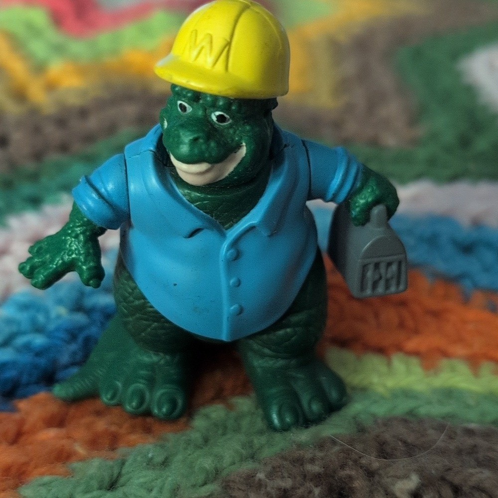 1992 Dinosaurs TV Show Earl Sinclair Figure Dino Toy Missing Pull