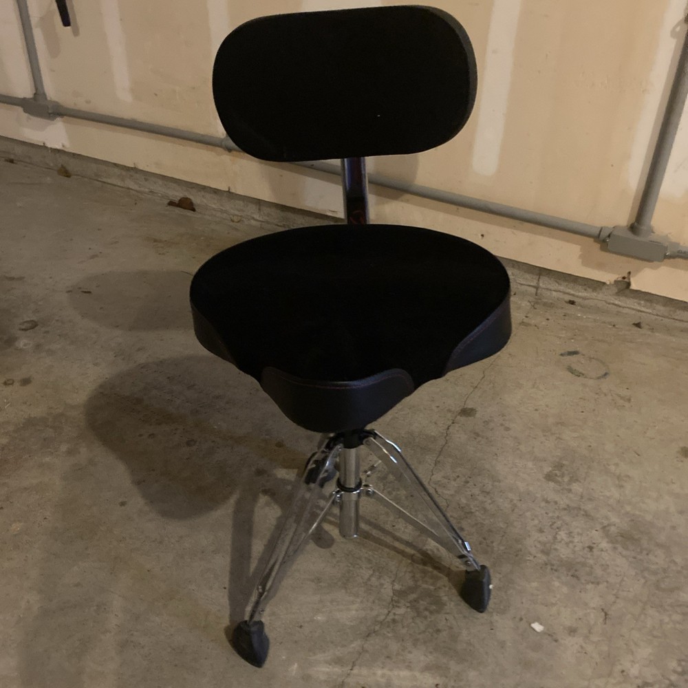 Gibraltar 9608MB Moto Style Drum Throne with Backrest - EUC