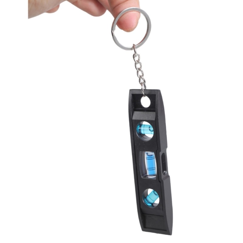 Level 3 Bubble Precise Horizontal Ruler Keychain for Quick Measurements