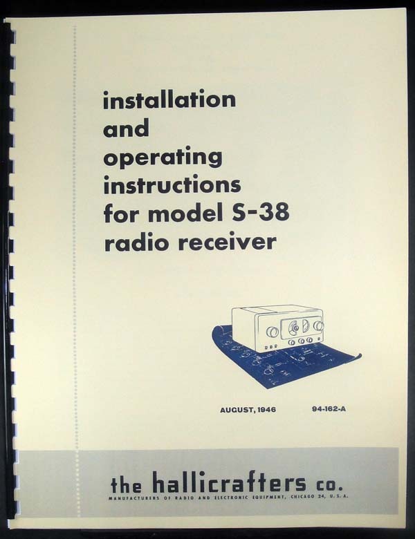 Hallicrafters S-38 S38 Improved Manual