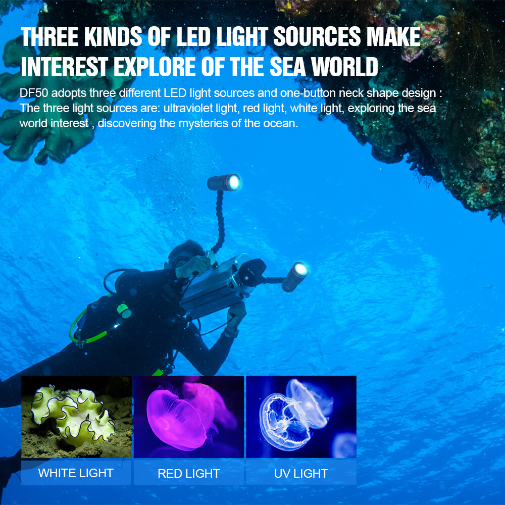 Trustfire DF50 6500 Lumen LED Diving Light Waterproof LED Scuba Flashlight
