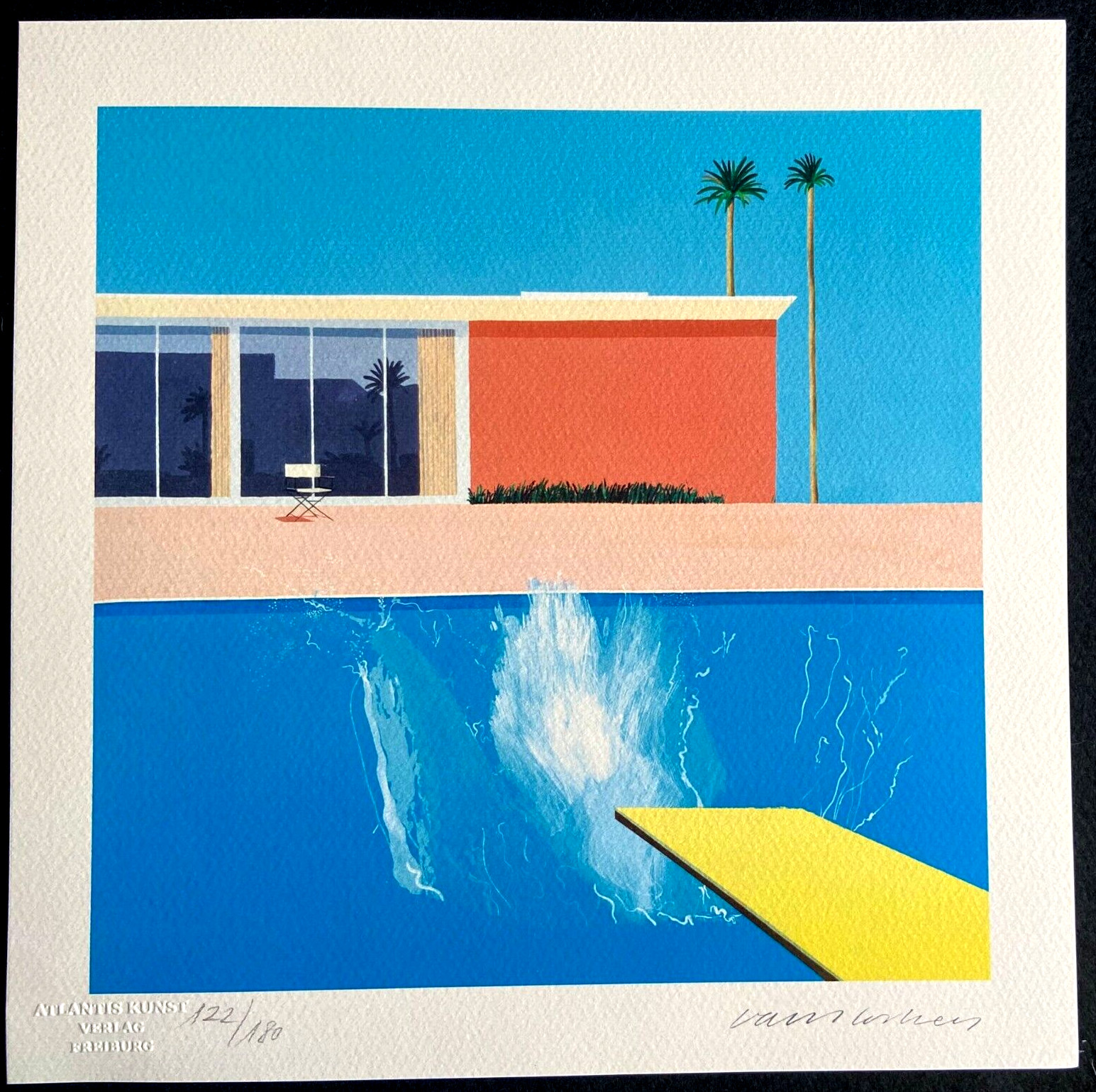 David Hockney Lithograph COA Original Signed In Pen Numbered In Pencil