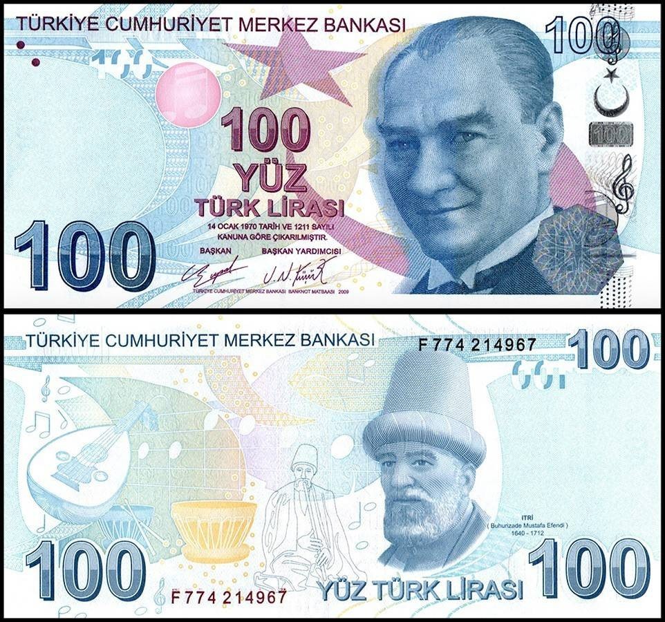Turkey 100 Lira 2009 UNC