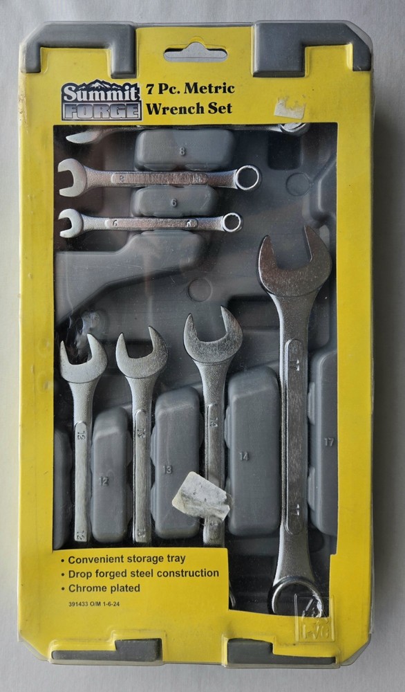 Metric Wrench Set, 7 Pieces