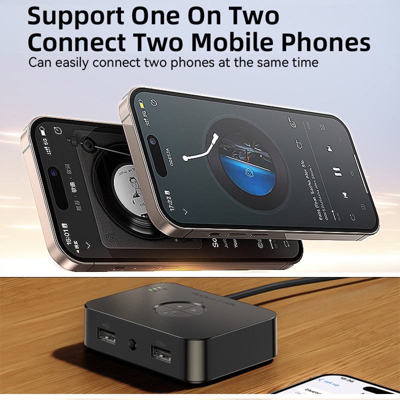 Newest Bluetooth Receiver 6.0 Wireless Audio Adapter for Car Home Stereo Speaker