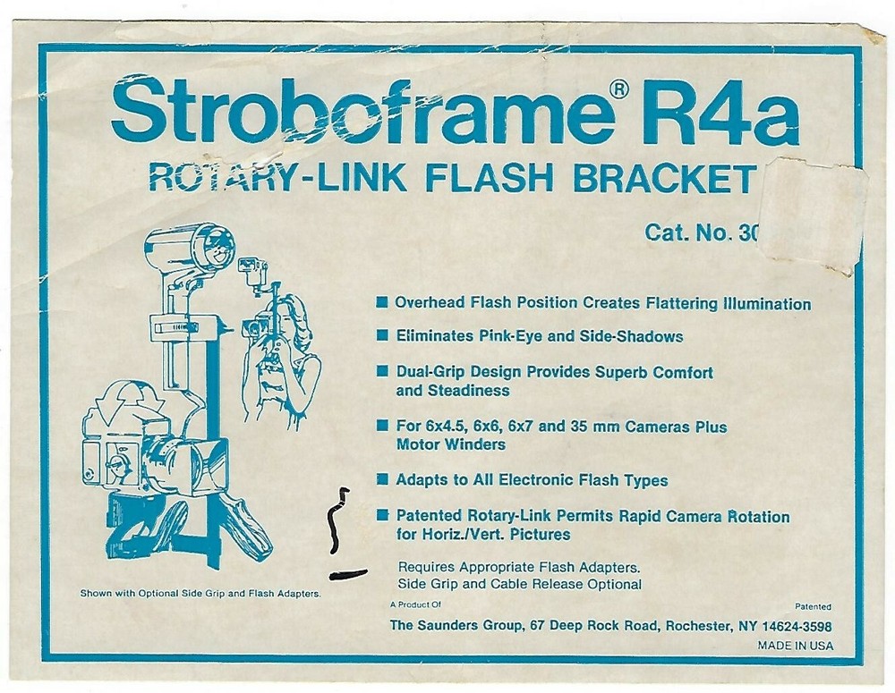 Stroboframe R4a Rotary-Link camera & flash Bracket