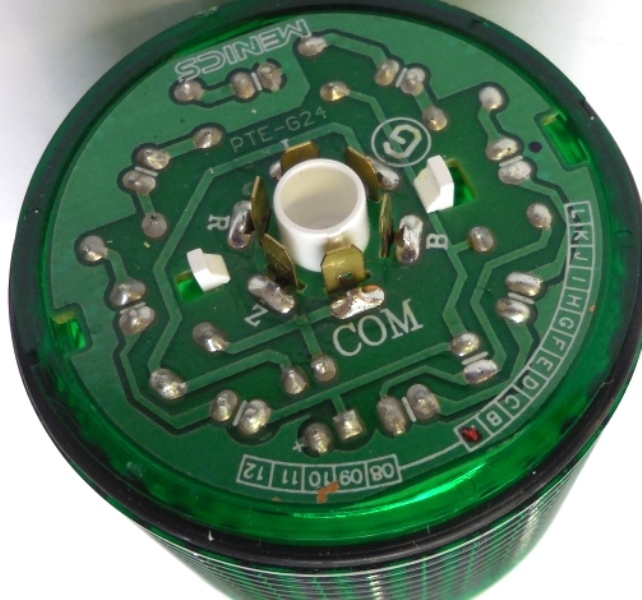 MENICS TOWER LIGHT PTE-G24, TOWER LIGHT, LED MODULE, GREEN, 24VDC, 1 3/4" W