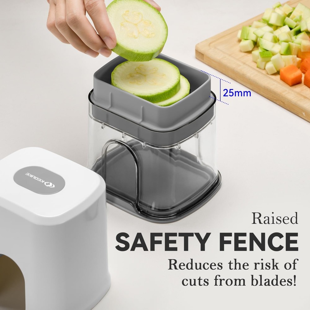 Multifunctional Vegetable Chopper White - 3 Cube,
