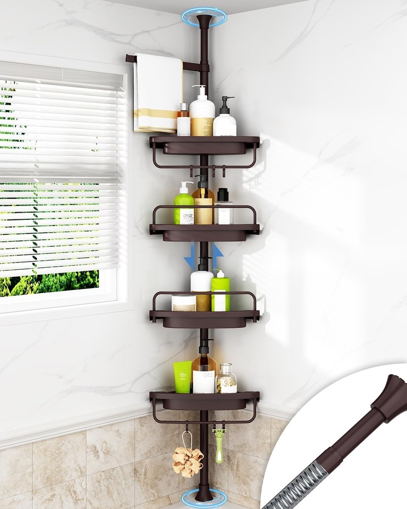 Rustproof Shower Caddy Corner for Bathroom, Bathtub Storage Organizer