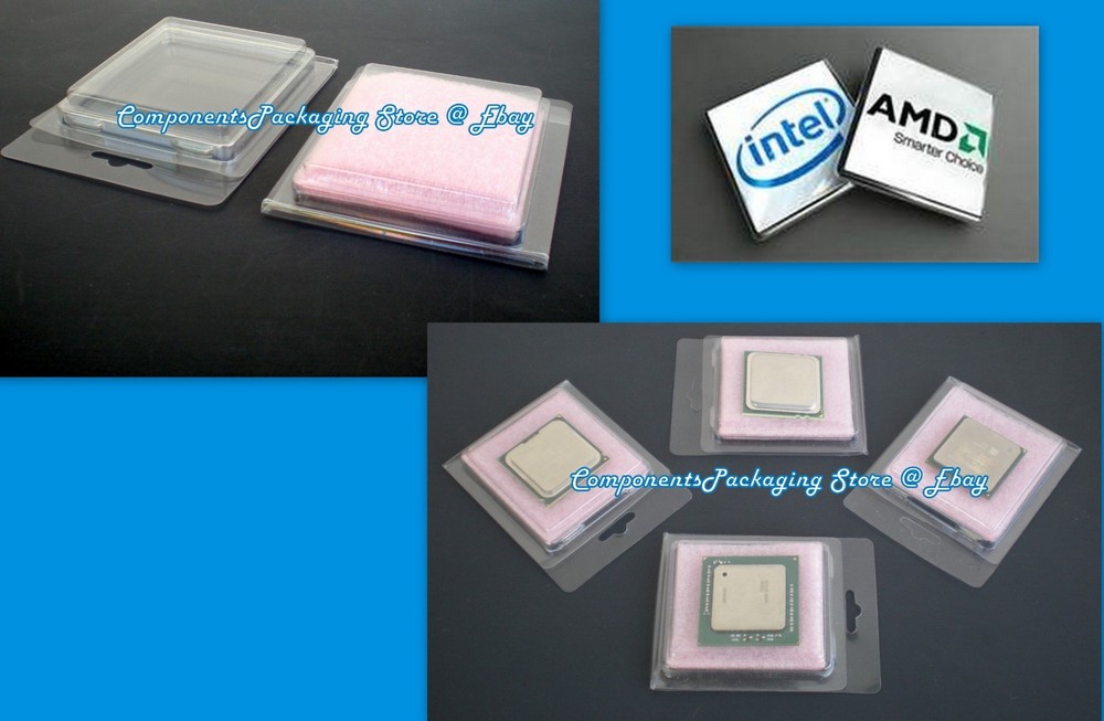 AMD CPU Clamshell Case + Anti Static Foam for Skt AM4 AM3 AM2 Processor Qty 100