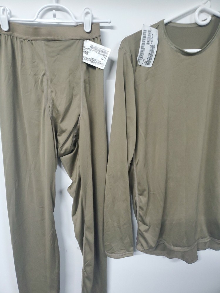 Base level 1 Silk Thermal Tan Top small Regular Bottom Set coyote new poly