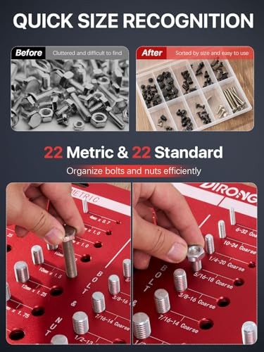 Thread Checker, 44 Nut and Bolt Thread Checker, Bolt Size 44 Thread Checker Red