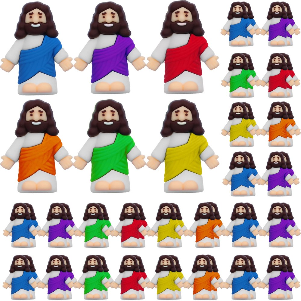 , 54 Pcs Mini Jesus Figures for Easter Egg Stuffers, Easter Basket Stuffers, ...