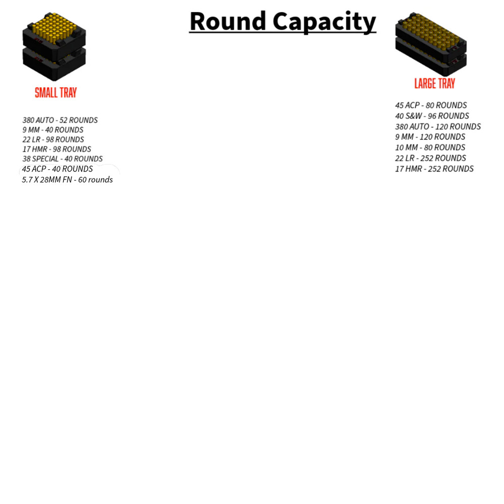 Milwaukee Packout compatible Ammo Inserts double stack.