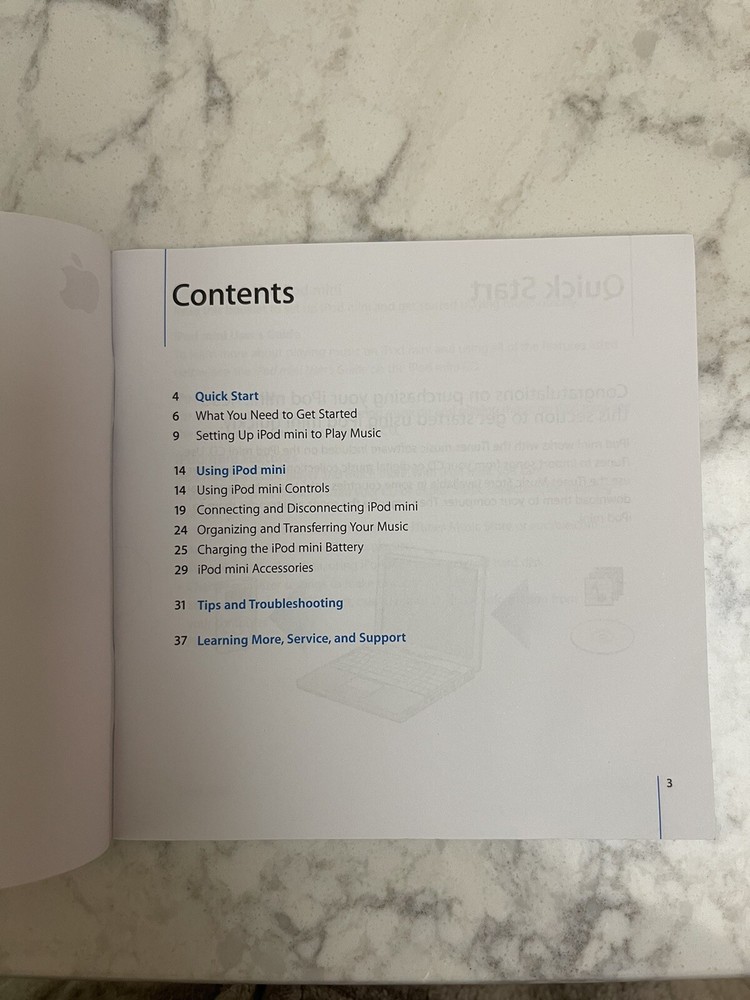 iPod mini Getting Started Instructions Brochure 2004
