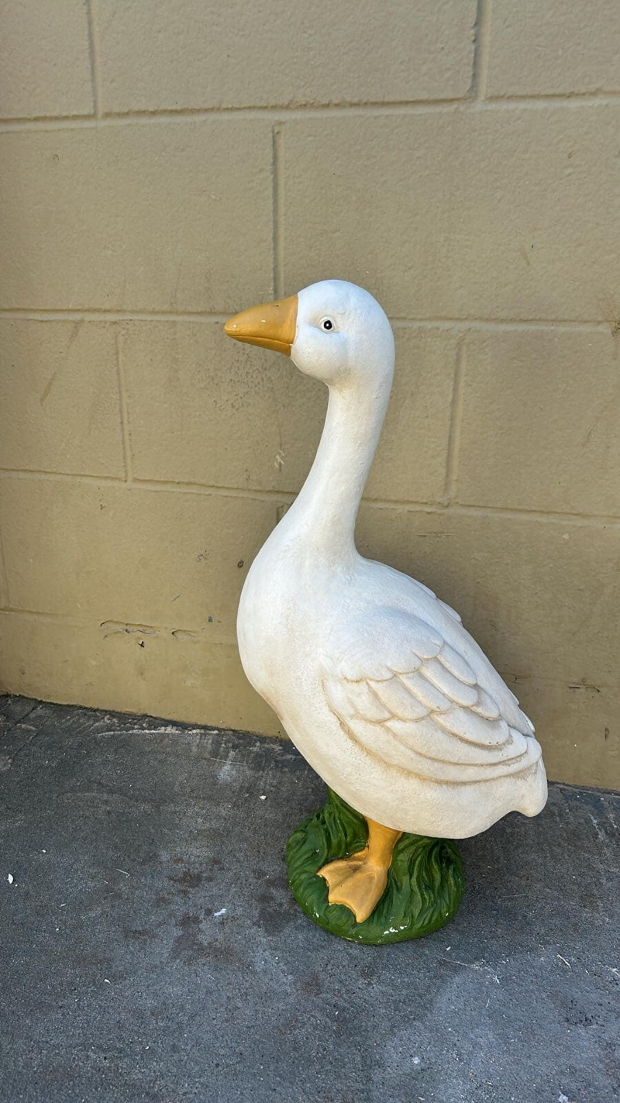 Latex and fiberglass backer mold new porche goose mold 24" tall