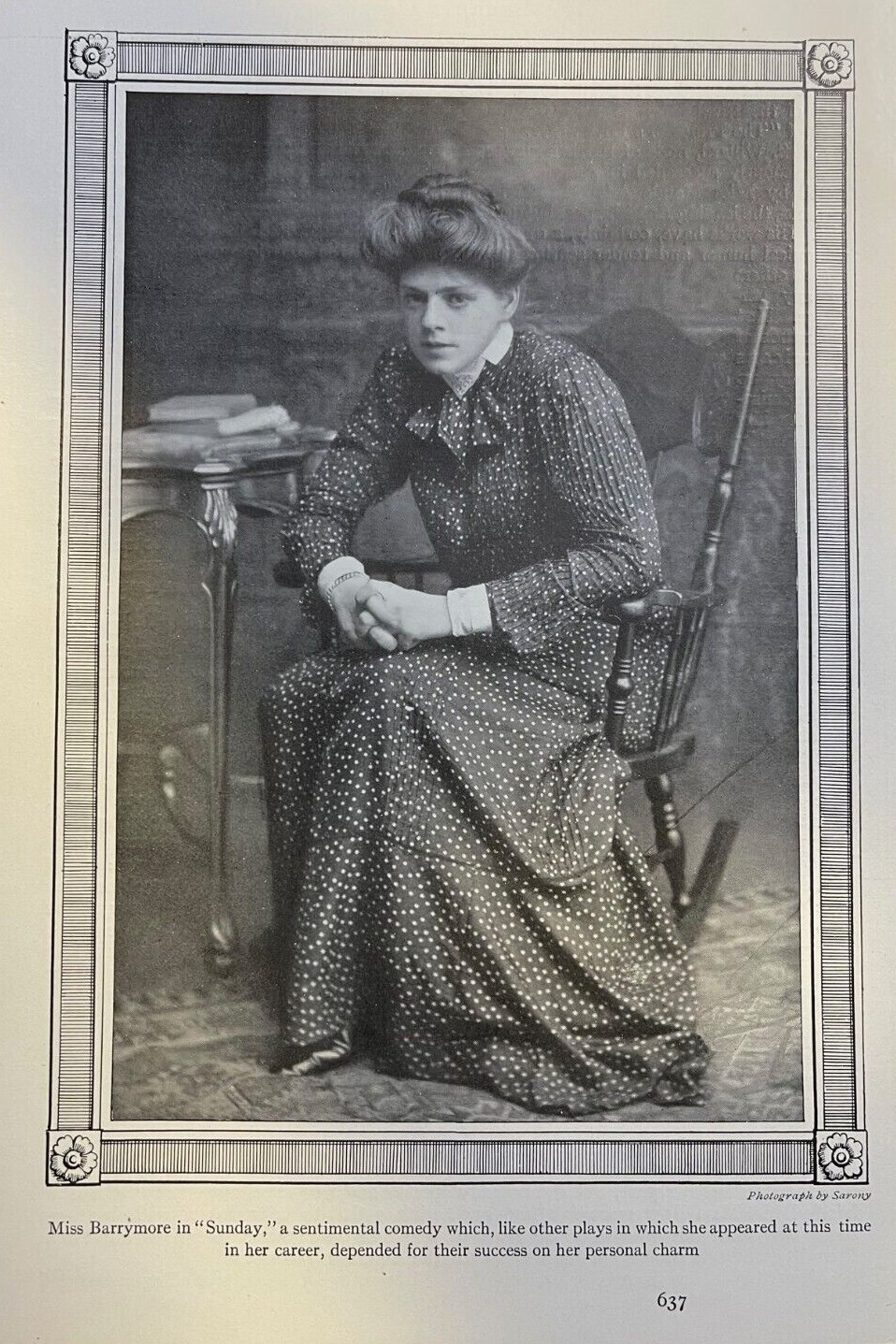 1911 Actress Ethel Barrymore illustrated