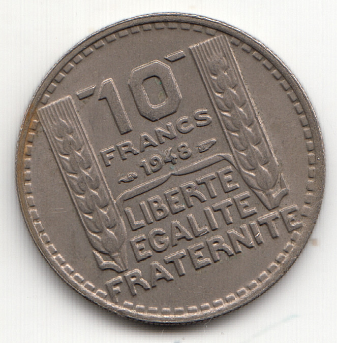 France 10 Francs 1948 as shown