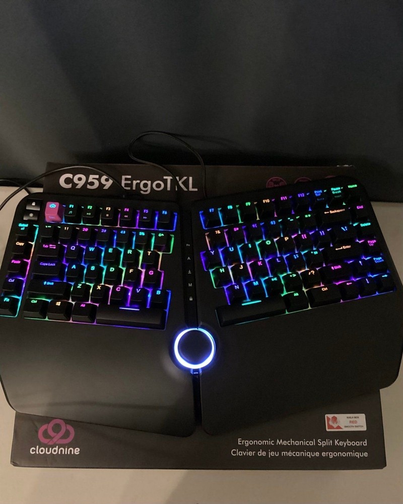Cloud Nine ErgoTKL Ergonomic Split Mechanical Keyboard