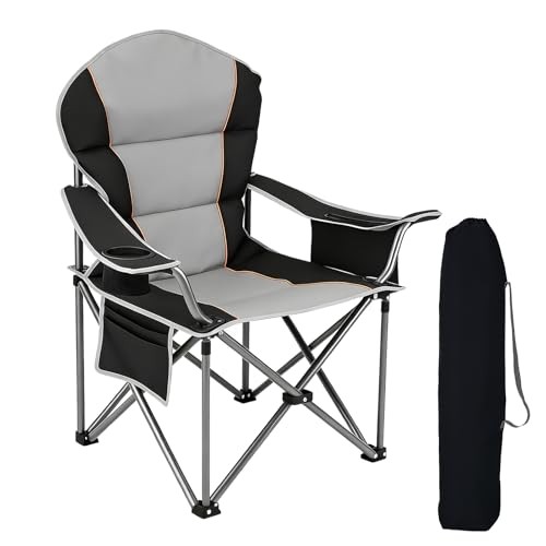 Oversized Folding Camp Chair for Adults, 500 LBS Heavy Duty Support, Portable