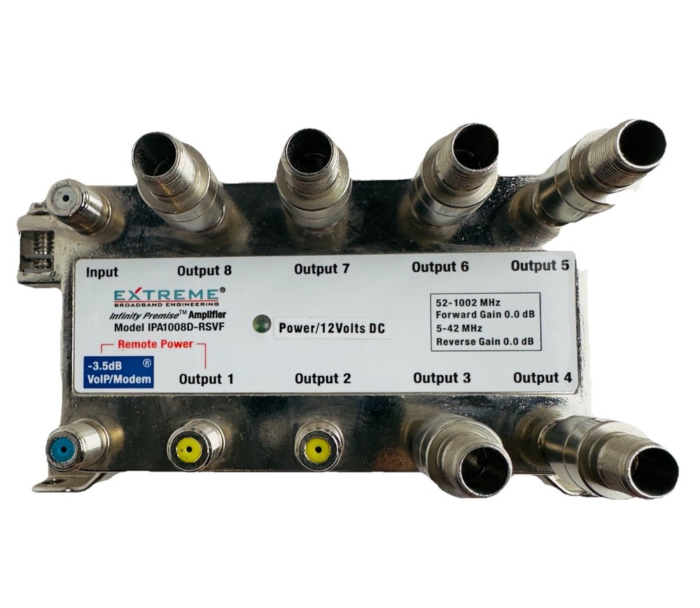 Extreme IPA1008D Amplifier 8-way Connection Splitter & Power Adaptor + Module