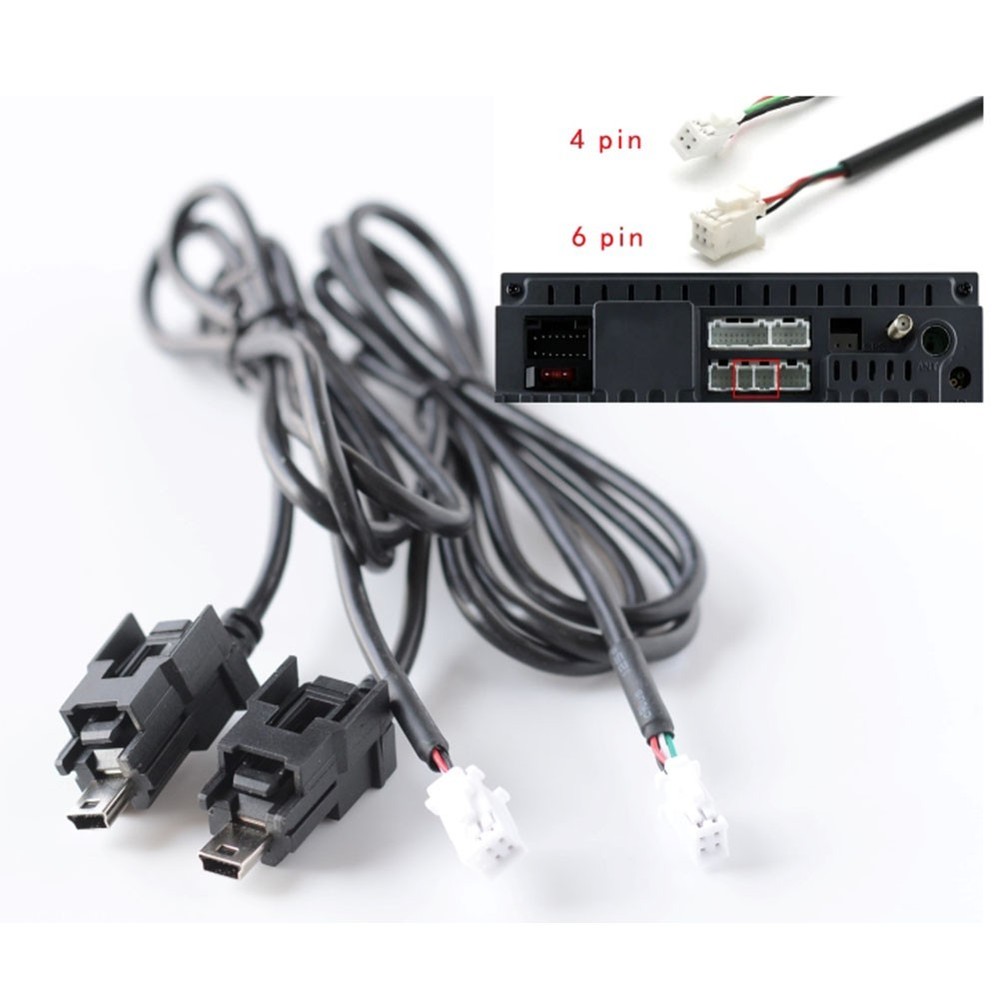 For Android Radio USB Adapter Cable 4 and 6 Pin for Mini USB Socket Main Unit